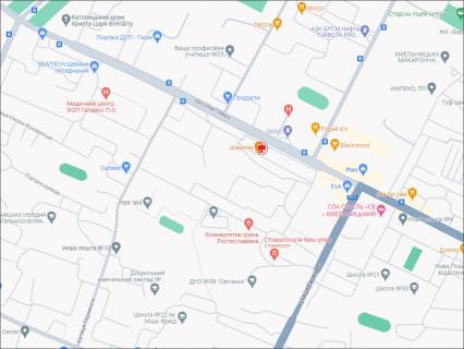 Billboard B in Khmelnitsky, 3x6  Miru av., 66, navproti AZS scheme