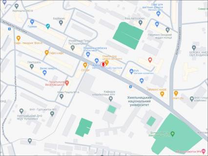 Non-Standard A in Khmelnitsky Instituts'ka st., 11, zupinka, navproti Hmel'nic'kij Nacional'nij Universitet scheme