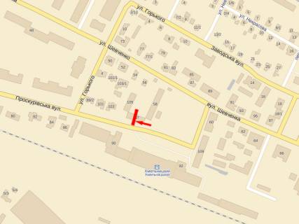 Citylight A in Khmelnitsky, 1.8x1.2  Proskurivs'ka st., 107, bila z / d vokzalu, kafe "Mria" scheme