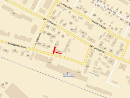 Citylight B in Khmelnitsky, 1.8x1.2  Proskurivs'ka st., 107, bila z / d vokzalu, kafe "Mria" scheme