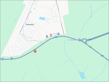 Billboard A in Khmelnitsky trasi, 3x6  Avtodoroga M12, s.Mac'kivci, v'izd v m. Hmel'nic'kij,  zi storoni m L'viv, Ternopil' scheme