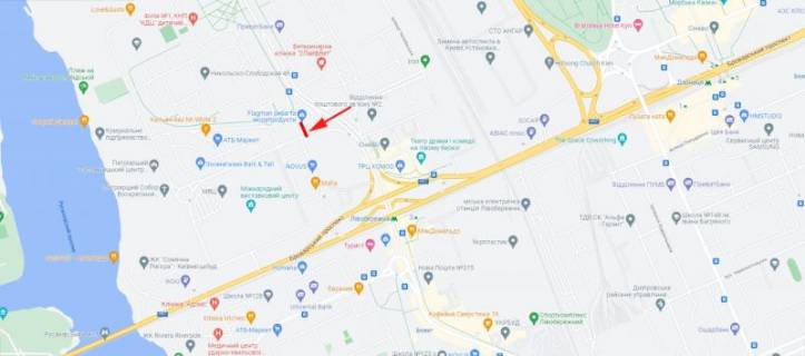 Billboard  in Kyiv, 3x6  50.4544658900, 30.5938549600, scheme