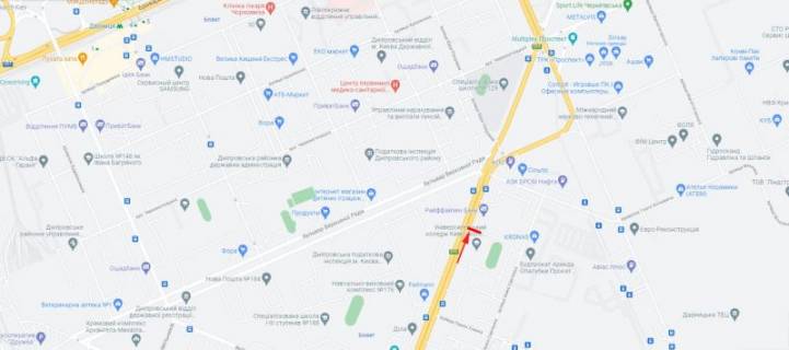 Billboard  in Kyiv, 3x6  50.4495063500, 30.6297150400, scheme