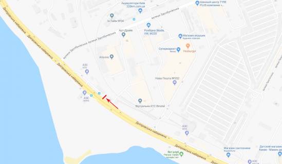 Scrolller, Scroll A in Kyiv, 3,14x2,32  Dniprovs'ka naberezna/ st. Zdolbunivs'ka, na svitlofori bila AZS "OKKO" - 184068 scheme