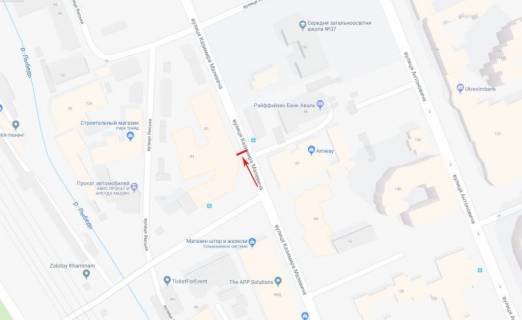 Citylight B in Kyiv, 1,2x1,8  Malevica Kazimira st. 82 - st. Bajkova, ruh v napramku z centru scheme