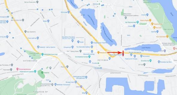 Billboard  in Kyiv, 8x2  50.4886978500, 30.5077165700, scheme