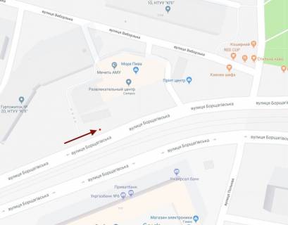 Prismatron, Prism A in Kyiv, 2x4  Borsagivs'ka st. 128 (2h4), ruh v napramku TRC "Arkadia", supermarketu "Sil'po" - 183809 scheme