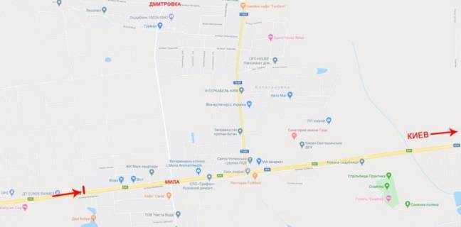 Billboard  in Kyiv, 12x4  50.4408293400, 30.1547344300, Недалеко від м.Київ scheme