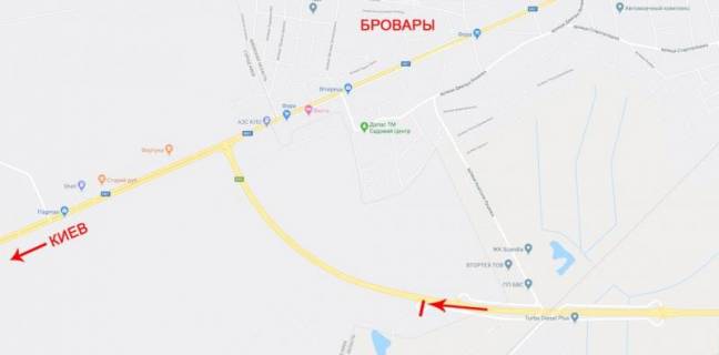 Billboard  in Kyiv, 12x4  50.4827075600, 30.7530237000, scheme
