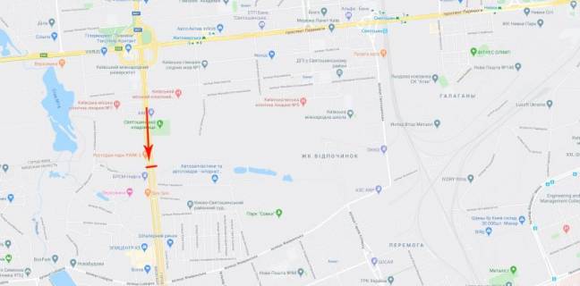 Video Billboard A in Kyiv, 12x4  Кільцева дорога 27, від Перемоги пр-т, ст.м. Академмістечко - 617905 scheme