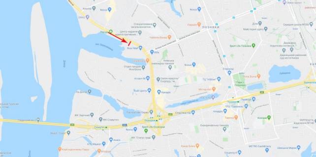 Scrolller, Scroll A in Kyiv, 3,14x2,32  Dniprovs'ka naberezna 17, na svitlofori bila TC "River Mall" - 176507 scheme