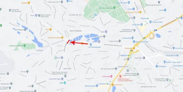 Billboard  in Kyiv, 8x2  50.4083510200, 30.4922246400, scheme