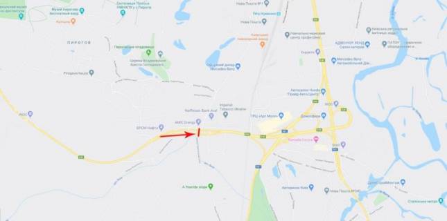 Billboard  in Kyiv, 12x4  50.3419882200, 30.5319950900, scheme