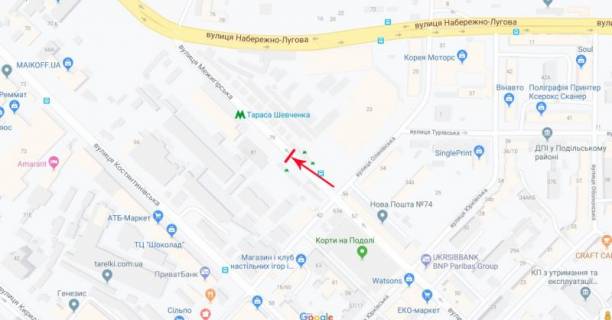 Billboard  in Kyiv, 3,14x2,3  50.4737833000, 30.5041511600, scheme