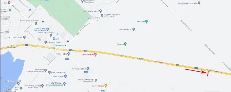 Megaboard A in Kyiv, 12x4  Borispil's'ke sose, ruh v napramku vid st. m. "Borispil's'ka" scheme
