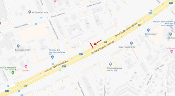 Scrolller, Scroll A in Kyiv, 3,14x2,32  Druzbi Narodiv bul'v. 11 - st. Akademika Filatova - 163303 scheme