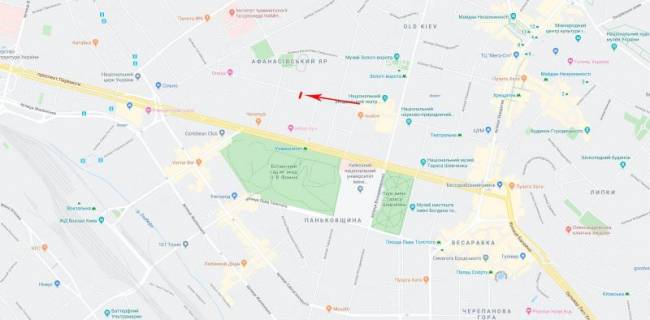 Cityscroll B in Kyiv, 1,2x1,8  Hmel'nic'kogo Bogdana st. 37, ruh v napramku st. Gogolivs'ka scheme