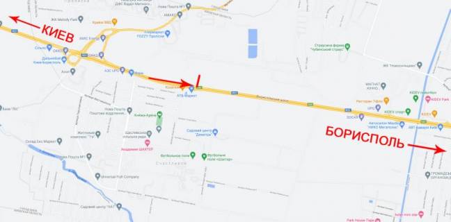 Billboard  in Kyiv, 8x4  50.3844890200, 30.8022056900, Недалеко від м.Київ scheme