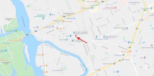 Billboard  in Kyiv, 3x6  50.4478530600, 30.6036772100, scheme