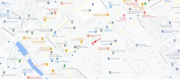 Prismatron, Prism B in Kyiv, 3x6  Lomonosova st. 56, medicnij centr "Sinevo", ruh v napramku Marsala Koneva st. - 387831 scheme