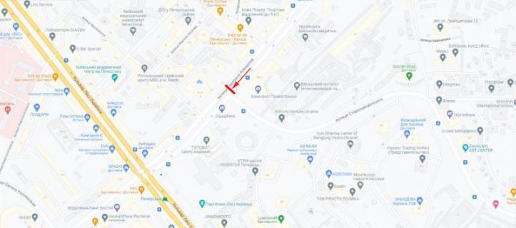 Cityscroll A in Kyiv, 1,2x1,8  Almazova generala st. 6, na svitlofori, ruh v napramku pl. L.Ukrainki scheme