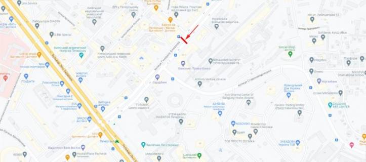 Cityscroll A in Kyiv, 1,2x1,8  Almazova generala st. 4-A, na svitlofori, ruh v napramku pl. L.Ukrainki scheme