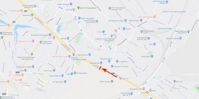 Billboard  in Kyiv, 12x4  50.4019729100, 30.4062137400, scheme