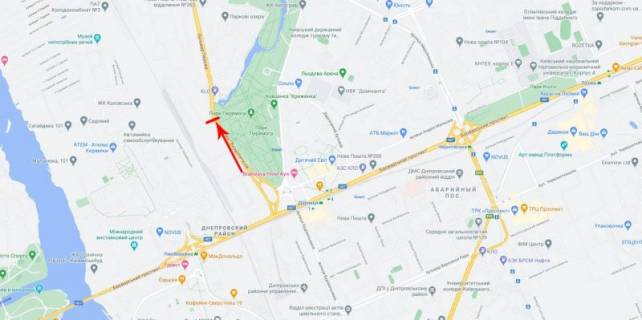 Billboard  in Kyiv, 8x2  50.4619883800, 30.6003216800, scheme