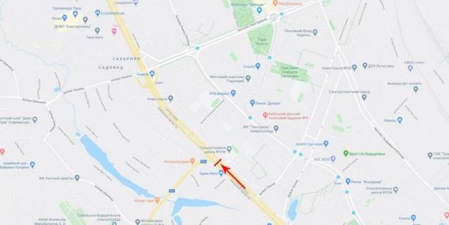 Megaboard A in Kyiv, 12x4  Kil'ceva doroga 17, navproti rinok Borsagivs'kij, do Peremogi pr-t, st.m. Akademmistecko scheme