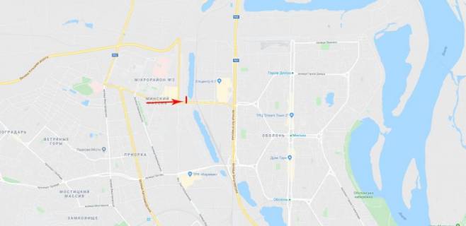 Video Billboard B in Kyiv, 3x6  Polarna st. 19, ruh v napramku st. Bogatirs'ka - 402150 scheme