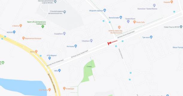 Billboard  in Kyiv, 3x6  50.4066626300, 30.6205257900, scheme