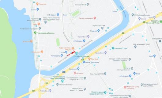 Billboard  in Kyiv, 2x4  50.4346314700, 30.5991120900, scheme