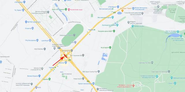 Non-Standard A in Kyiv, 16x2  Odes'ka pl., Gluskova pr-t, v centr scheme