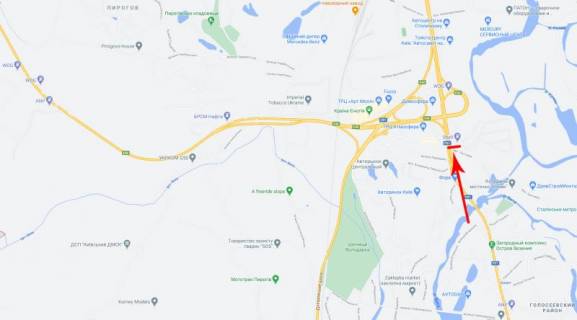 Billboard  in Kyiv, 12x4  50.3391562761, 30.5547396028, scheme