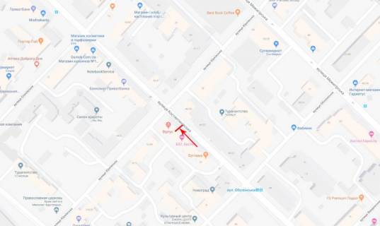 Citylight B in Kyiv, 1,2x1,8  Kostantinivs'ka st. 57 - st. Urkivs'ka scheme