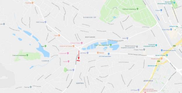 Billboard B in Kyiv, 3x6  Kajsarova st./ Kamenariv st., ruh v napramku st. m. "Vasil'kivs'ka" scheme