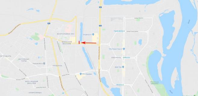 Billboard  in Kyiv, 3x6  50.5180450842, 30.4710530445, scheme