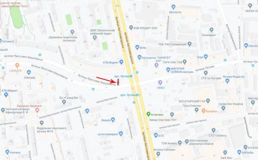 Billboard  in Kyiv, 3,17x6,12  50.5050137100, 30.4580444100, scheme