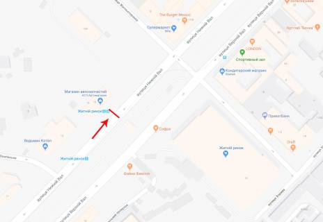 Cityscroll B in Kyiv, 1,2x1,8  Niznij Val 15, ruh v napramku st. m. "Kontraktova Plosa" scheme