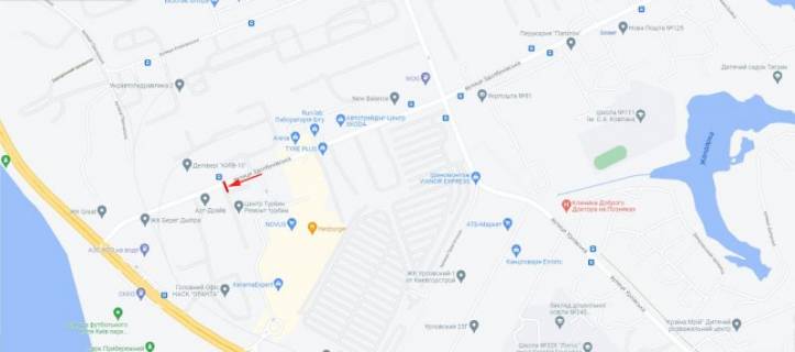 Billboard  in Kyiv, 3x6  50.4123137900, 30.6034411800, scheme