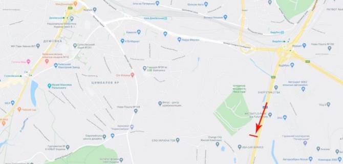 Megaboard A in Kyiv, 12x4  Stolicne sose, ruh v napramku vid st. m. "Vidubici" scheme