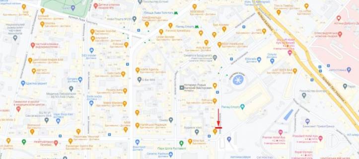 Cityscroll A in Kyiv, 1,2x1,8  Esplanadna st. 34/2, svitlofor, Palac Sportu, ruh v napramku centru scheme