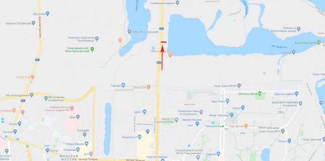 Megaboard A in Kyiv, 12x4  Богатирська вул., рух в напрямку м. Вишгород scheme