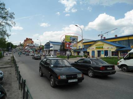 Billboard A in Truskavets, 6х3  Stebnic'ka No1 (rinok, InteksMarket) A verhnij Photo 1