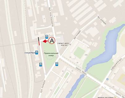 Billboard A in Rivne, 6х3  Privokzal'na (livij) scheme