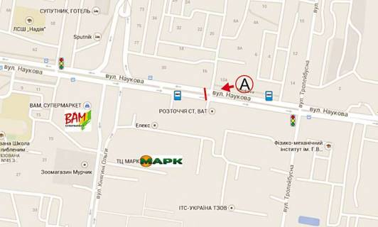 Scrolller, Scroll A in Lviv, 3,14х2,30  Наукова, 16 до Вікторії Гарденс (напрямок до вул. Кульпарківської) - 612971 scheme