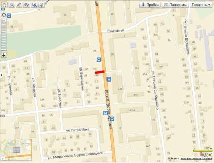 Billboard B in Lutsk Vidrodzenna 21, ( s\m. Tam-Tam Express) scheme