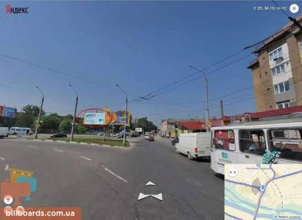 Billboard B in Chernivtsi, 6х3  Vokzal'na (Gagarina) - Galic'kij slah  BL (z centr) Photo 1