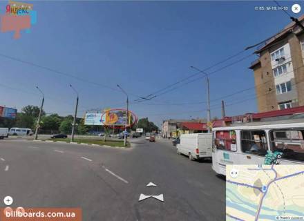 Billboard B in Chernivtsi, 6х3  Vokzal'na (Gagarina) - Galic'kij slah  BP (z centr) Photo 1