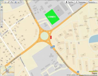 Billboard A in Ivano-Frankivsk, 6х3  Mazepi - Dovzenka  kil'ce ( mag KOMFI) livij scheme